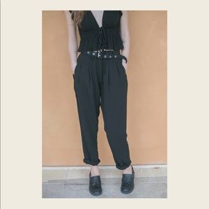 Urban Outfitters Black Pleated Trousers